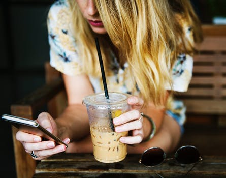 Teenager on digital devise